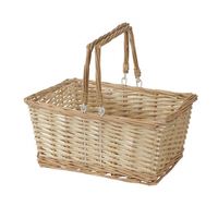 Panier de pique-nique en rotin avec cadre en aluminium, panier de rangement personnalisé noir coloré en forme de fraise, avec doublure en plastique tressé fermé