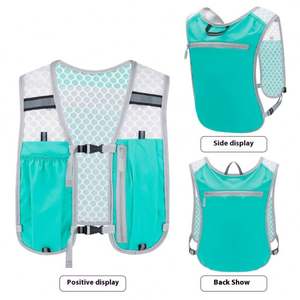 Gilet de course léger en nylon pour la randonnée, le cyclisme, la bouteille d'eau, le rangement, le support de téléphone, l'hydratation, le gilet de course pour les sports de plein air - Product Image 6
