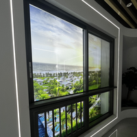 Ventanas Corredizas con Mosquitera Integrada de Aleación de Aluminio, Diseño Moderno, Aislamiento Térmico, Malla Integrada para Ventilación de Cocina Familiar