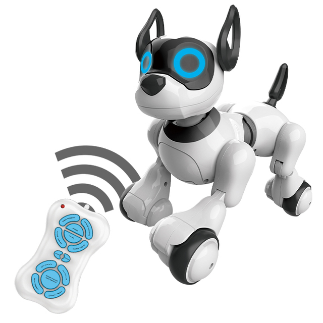 Russian Packing Pet Smart Remote Control Robot Dog Programmable Head Touch Sensing Walking Dancing Music Lighting RC Toy Robots