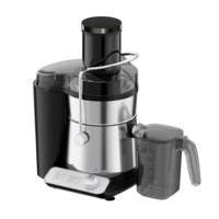 Extracteur de jus centrifuge électrique à commande tactile numérique 1000W, boîtier en acier inoxydable, capacité 1L, usage domestique, affichage du menu couleur