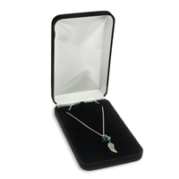 Boîtes cadeaux fantaisie en coton de haute qualité pour bijoux, boîte de rangement rigide noire pour colliers, boucles d'oreilles en velours, boîte à bagues hexagonale avec logo