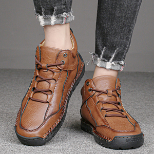 Chaussures de sport décontractées pour hommes en cuir microfibre transfrontalière, grande taille, avec doublure en cachemire, douces et confortables - Product Image 6