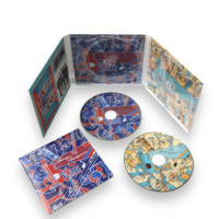 Digipak de CD Pregrabado, Estuche Retro de Doble Disco con Impresión de Arte Musical Abstracto y Graffiti