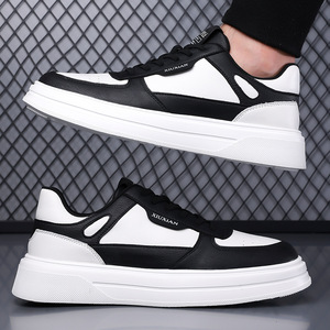 <b>White</b> Breathable Sneakers Men Casual <b>Lace</b> Up Sport Shoes Fashion Style Athletic Shoes For Leisure Wear - Product Image 4