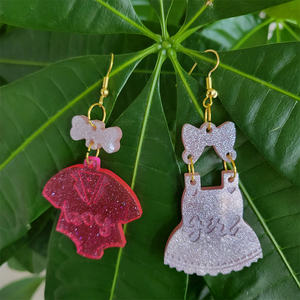 Moules de coulée en résine faits à la main pour bricolage ornements décoratifs Ins Style Silicone outils de bureau vêtements type boucles d'oreilles moule X0082-7 - Product Image 5