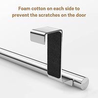 Porte-serviettes en acier inoxydable à fixer sur la porte, pour une utilisation universelle sur les portes d'armoires, lot de 2