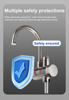 Prix usine 3S acier inoxydable chauffe-eau instantané robinet pont monté cuisine robinet électrique évier chauffe-eau pour RV utilisation