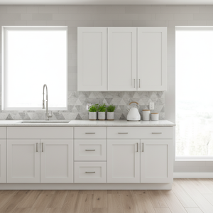 Armadietto da Parete Bianco Stile Shaker Sunique Sydney 18x36x12 Pollici, 1 Anta 2 Ripiani, Membrana PVC MDF, Mobile da Cucina Moderno - Product Image 4