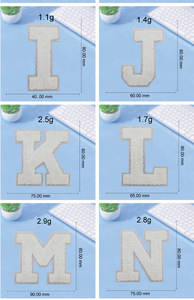 Bán Buôn Sẵn Sàng Để Tàu Thân Thiện Với Môi Chenille Các Bản Vá Lỗi Biểu Tượng Màu Trắng Thư Thêu Sắt Trên Kỹ Thuật Sequins Cho Hat Trang Trí Nội Thất - Product Image 3