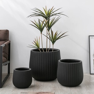 Macetas y Jardineras <span class=keywords><strong>de</strong></span> Fibra <span class=keywords><strong>de</strong></span> <span class=keywords><strong>Arcilla</strong></span> <span class=keywords><strong>de</strong></span> Gran Tamaño Personalizadas, Decoración para Interiores y Exteriores, Macetero Redondo Grande para Árboles, para Paisajismo - Product Image 2