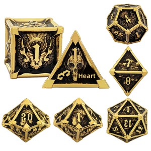 Dadi Poliedrici in Metallo Personalizzati per COC, D&D, TRPG, Set Multicolore D6 G <span class=keywords><strong>Sulu</strong></span> per Giochi da Tavolo - Product Image 5