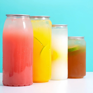 Bán Buôn Đầy Đủ Khẩu Độ Dễ Dựng-Mở Nắp Rỗng Mềm Uống Nhựa Pet Có Thể/Phổ Biến Top Pet Có Thể Đồ Uống - Product Image 1