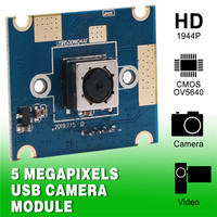 Módulo de cámara mini micro USB OEM OV5640 con controlador gratuito, 5MP, enfoque automático, ELP-USB500W04AF-A60