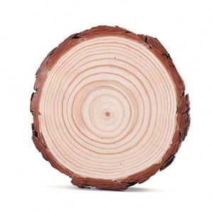 Rodajas de Madera Natural Redondas, Círculos de Madera sin Acabado para Manualidades, Artes y Proyectos de Bricolaje Navideños - Product Image 1