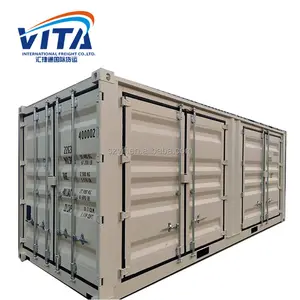 CSC DRY Container เปิดข้าง20 'คอนเทนเนอร์2ประตูพร้อมเสา1เสาหรือขายในจีนพอร์ตหลักพร้อมแผ่น CSC ใบรับรอง BV