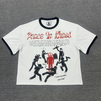 Nouveau T-shirt blanc à col rond en coton 100% 250 g/m² avec impression DTG personnalisée, logo, t-shirts courts pour hommes, coupe ample, t-shirts pour hommes