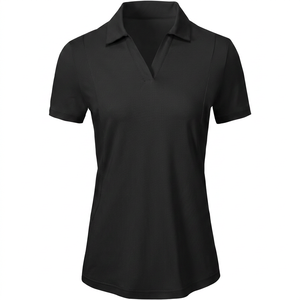 Camiseta de Golf Ligera, Transpirable, Lavada, Informal, Ecológica, de Tela Elástica para Mujer, de Poliéster, para Entrenamiento Deportivo y Actividades al Aire Libre - Product Image 1