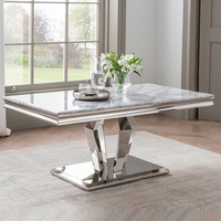 Table d'appoint moderne en métal, meuble d'appoint combiné, stable, facile à assembler pour salon, hôtel, villa
