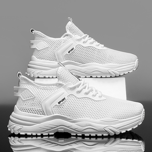 Zapatillas Deportivas de Lona con Cordones para Hombre, Transpirables, Cómodas, Antideslizantes, Resistentes al Desgaste, con Malla Hueca, para Otoño e Invierno - Product Image 6