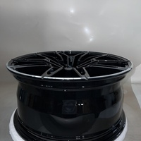 Nouvelles jantes en alliage d'aluminium forgé 6061 T6, design maillé à lèvres usinées noir brillant, 18-23 pouces, personnalisables, garantie 6 ans
