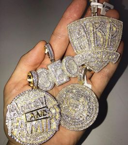 Bán buôn Có sẵn Mặt dây chuyền Hip Hop mạ vàng 18K đính đá Cubic Zirconia lấp lánh dành cho nam, bé trai, gia đình OG CEO FR BABY ABP FAMILY <span class=keywords><strong>NRA</strong></span> - Product Image 5