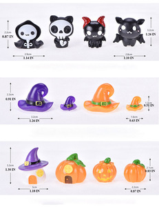 ตุ๊กตาการ์ตูน DIY สำหรับตกแต่งฮาโลวีน น่ารัก โคมไฟฟักทอง ผี แวมไพร์ งานฝีมือเรซิ่นขนาดเล็ก สำหรับตกแต่งสวน โต๊ะทำงาน และบ้าน - Product Image 6