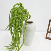 Haute qualité en gros mousse artificielle vert Amaranthus plastique artificiel 6 fourchettes Amaranthus pour la décoration de la maison de mariage