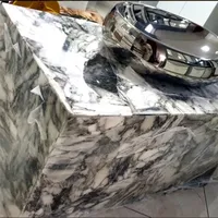 Table murale en pierre de quartz rétroéclairée transparente au design moderne, onyx, marbre, transmission de lumière artificielle, hôtels, grande dalle