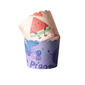 Custom Design 170gsm Food Grad Paper Muffin Cups For Cake 50*48mm Small Paper Cupcake Molds