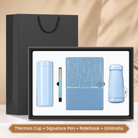 Coffret Cadeau d'Accueil d'Entreprise : Carnet Étoilé, Stylo, Gobelet Isotherme, Parapluie – Idéal pour Souvenir d'Entreprise ou Cadeaux Clients et Employés