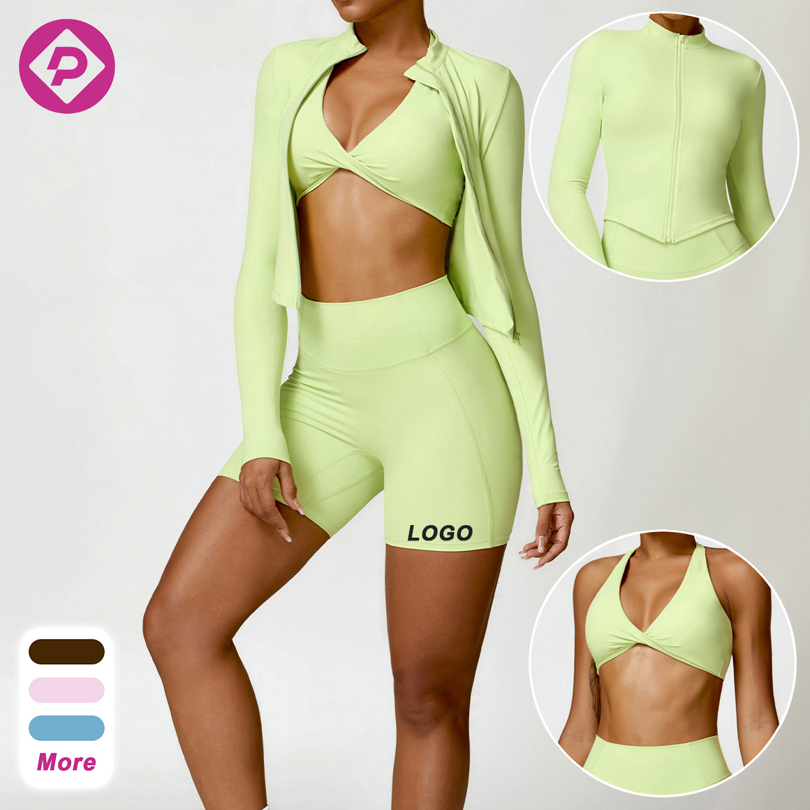 3PCS Quick Dry Women's Trendy Gym Yoga Clothes Gym Fitness Wear Yoga Suits Women Skinny Gym Fitness Sets
