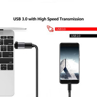 MINI convertidor de tipo C macho a USB 3,0 hembra, conector OTG, carcasa de Metal con cuerda colgante para teléfono móvil y notebook
