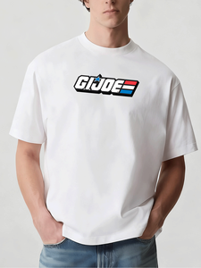 GI <span class=keywords><strong>Joe</strong></span> Logo Blue Star Red White Stripes Classic American Action Adventure 100% coton à manches courtes col rond respirant pour hommes - Product Image 4