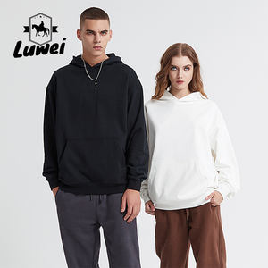 Custom Streetwear Plain Blank Oversized <b>Mens</b> <b>Hoodies</b> and Sweatshirts 100% Cotton Heavyweight Fleece Puff Printing Unisex <b>Hoodies</b> - Product Image 2