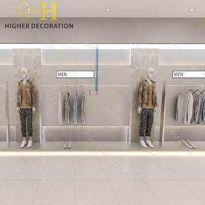 服装店家具美容院服装架的站立服装展示单元现代设计 - Product Image 1