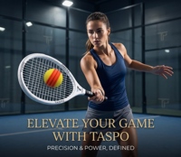 Raquette de tennis Taspo TYPTI en carbone composite monobloc pour entraînement et matchs récréatifs