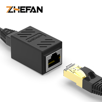 Adaptateur de câble d'extension Ethernet de réseau de coupleur Rj45 blindé 8p8c connecteur de prise modulaire Rj45 8p8c adaptateur