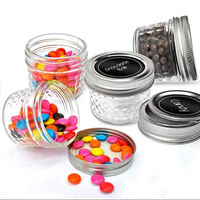 Deux couvercles en métal 100ml Surface brillante 4 oz pot en verre Mason Jar Scellant sous vide avec couvercle