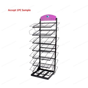 Tùy chỉnh có thể gập lại khoai tây chiên hiển thị đứng kim loại snack Rack hiển thị cho các cửa hàng - Product Image 4