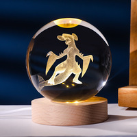 6cm Pokémon point dessin animé boule de cristal ornements personnalisé boule de cristal cadeau d'anniversaire pour enfants