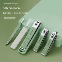 Kit de coupe-ongles professionnel 5 en 1 en acier inoxydable durable et portable, ensemble de soins personnels pour femmes avec boîte