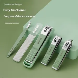 Kit de coupe-ongles professionnel 5 en 1 en acier inoxydable durable et portable, ensemble de soins personnels pour femmes avec boîte - Product Image 2