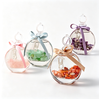 Diffuseur de parfum en verre de luxe exquis en gros avec pierres de cristal, coffret cadeau romantique personnalisable, cadeau idéal pour offrir