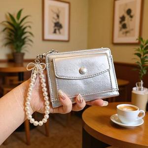 Wholesale <b>ID</b> Card <b>Holder</b> Multi-Functional Solid Color Ladies zero Wallet PU Leather Women Coin Purse - Product Image 1