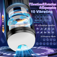 Masturbateur Électrique Masculin 10 Modes de Vibration et de Poussée Jouet Sexuel Automatique Godet de Masturbation pour Hommes Machine de Masturbation Masculine