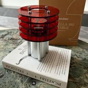 Lampe de bureau LED en verre rouge avec commande tactile, alimentation secteur, lampe de table moderne pour chambre et hôtel - Product Image 4