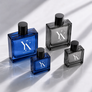 Perfume de Lujo Eau De Parfum 100ML 50ML Elegante Botella de Perfume de Vidrio Azul <span class=keywords><strong>para</strong></span> Hombre y <span class=keywords><strong>Mujer</strong></span> - Product Image 1