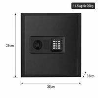 Caja Fuerte de Seguridad para el Hogar y la Oficina, Caja de Seguridad Digital Electrónica para Guardar Dinero, Joyas y Documentos con Teclado, Negra