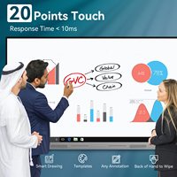 Écran tactile multi-touch de 65 pouces à dix points écran plat interactif intelligent pour l'éducation et les réunions